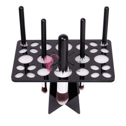 Suport pentru pensule de make-up 26 lacasuri Negru 50149